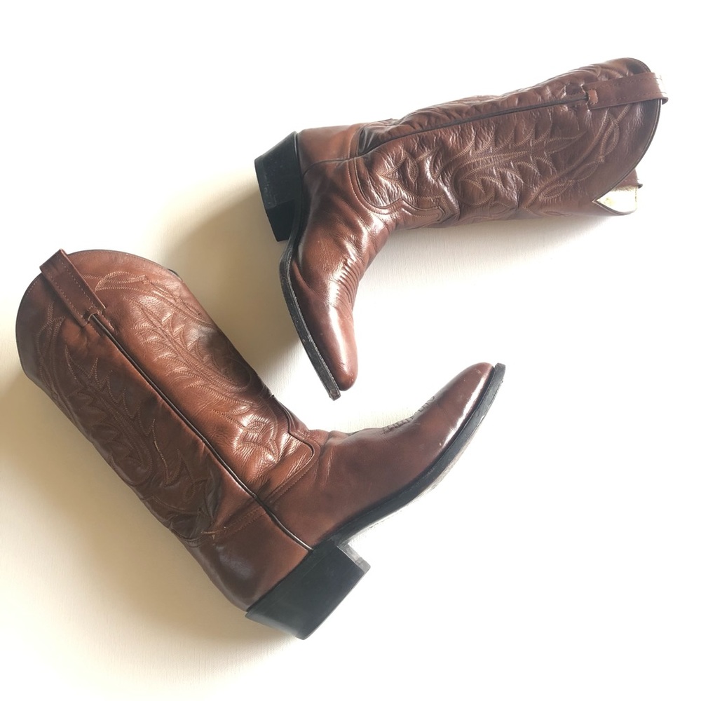 Tony Lama Vintage Western Men’s Leather Boots shoes Size 9